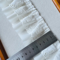 Dentelle plissée blanche pour ourlet de robe, garnitures de vêtements personnalisées, colorées, 4-10 cm, fabriquées sur mesure