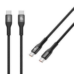 Cable <span class=keywords><strong>de</strong></span> Carga Rápida USB-C a C PD100W con Chip E-MARK PPS para <span class=keywords><strong>iPhone</strong></span>, Samsung, Laptop, Compatible con OEM, UE y EE. UU. - Product Image 1
