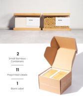 Bambou Hermétique Garde-Manger Conteneur De Stockage Organisateurs De Cuisine Distributeur Pour Céréales Riz Snack Stockage Boîtes De Stockage Des Aliments Bacs