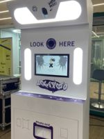 Cabina de Fotos Comercial Estilo Disco, Cabina de Selfies Interactiva con Impresora Rápida, Cámara DSLR, Cabina de Fotos para Promoción de Eventos