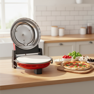 Horno y Máquina para Pizza Eléctrica de Convección, de Acero Inoxidable, Estilo Italiano, para Uso Doméstico, en Francés y Holandés - Product Image 1