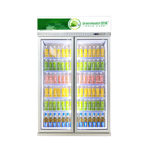 Réfrigérateur commercial de <span class=keywords><strong>congélateur</strong></span> d'affichage de réfrigération de boissons et de boissons d'unité aérienne de double porte - Product Image 2