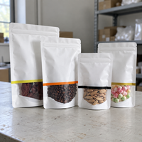 Sachets Doypack refermables à fermeture éclair avec fenêtre transparente et encoche de déchirement pour grains de café, noix, fruits secs, bonbons, snacks – Sachet stand-up