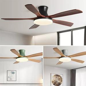 Ventilateur de plafond LED à fréquence variable moderne Moteur CC Télécommande Haute puissance éolienne pour usage commercial Salon Salle à manger - Product Image 4