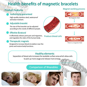 Pulsera <span class=keywords><strong>para</strong></span> perder grasa y reducir el estrés, alivio de la fatiga, terapia magnética antiestática, pulsera antiestrés <span class=keywords><strong>para</strong></span> homb - Product Image 3