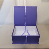 Boîte d'expédition magnétique en carton rigide bleu de haute qualité, écologique, biodégradable, conçue sur mesure pour chaussures, chaussettes, fourrures et vêtements