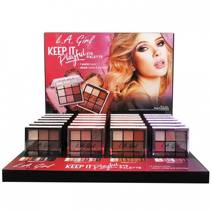 Apache Customizable Light Duty 2-Layer Glossy Lamination Modern Single Sided Eye Shadow Display Racks Cosmetic Tabletop Shopping — view 2