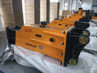 Brise-roche hydraulique Soosan SB121 de type silencieux, marteau hydraulique pour travaux lourds, équipement de construction