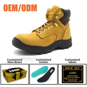 Chaussures de sécurité pour hommes Tiger Master, anti-perforation, embout en acier, cuir nubuck <span class=keywords><strong>jaune</strong></span>, antidérapantes, résistantes aux huiles et aux acides, semelle en caoutchouc - Product Image 4