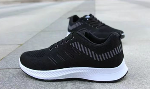 Zapatillas de deporte de malla transpirable para hombre, zapatos ligeros con cordones para caminar, calzado deportivo informal antideslizante - Product Image 2
