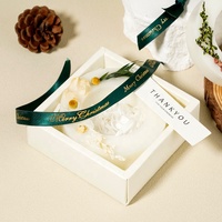 Nouveau 2024 Noël décoration de la maison cadeau personnalisé fait à la main fleur séchée parfumée cire fondre tablette Sachet