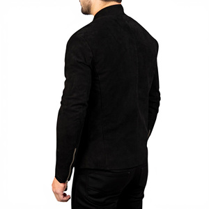 Gingtto Vintage Custom Logo <strong>Jacket</strong> Men Casual Suede Mens Motorcycle <strong>Jacket</strong> - Product Image 2