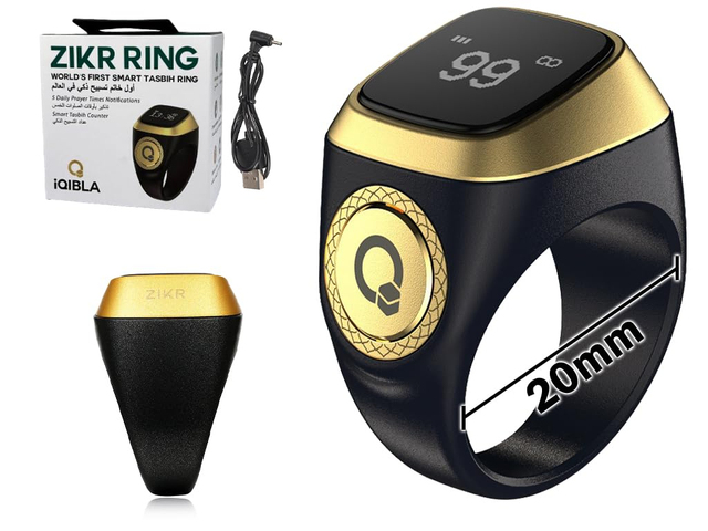 E01 Smart Ring Counter, Tasbih Zikr Ring, Muslim Islamic Prayer Smart Rings, Digital Electronic Smart Tally Counter for Prayer