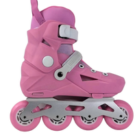 Sepatu Roda Anak YSMLE Freestyle 4 Roda, Dapat Disesuaikan, Rangka Aluminium, Cangkang Plastik, Sepatu Roda Inline untuk Pemula, Laris