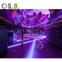 Boîte de nuit moderne Événement Fête Pub Saloon 16rgb Couleur Ronde Led Meubles Table Bar Comptoir