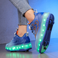 Chaussures de roller réglables pour enfants Xincen avec semelle extérieure en TPR et tige en Lycra, 4 roues, pour garçons et filles, pour la marche et le sport