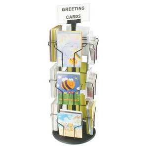 16-Pocket Rotating <strong>Wire</strong> Book Stand Modern Foldable Metal Comic Book Magazine <strong>Display</strong> <strong>Rack</strong> with Header Clip for Floor Standing - Product Image 2