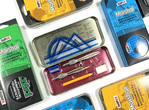Professional 9PCS Super Marshal Metal School Geometry Math <b>Drawing</b> Set Compass for School & <b>Office</b> Use - Product Image 4