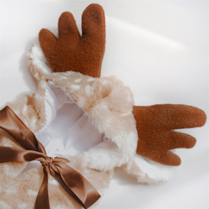 Shine Reindeer Cape Pet Costume Christmas Winter Dog <b>Cat</b> <b>Clothes</b> Brown Polka Dot Accessory - Product Image 5
