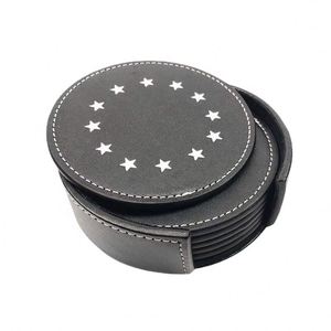 Sous-verres carrés personnalisés en tissu, écologiques, pour café et boissons, imprimés en sérigraphie, portables, avec logo personnalisé - Product Image 1