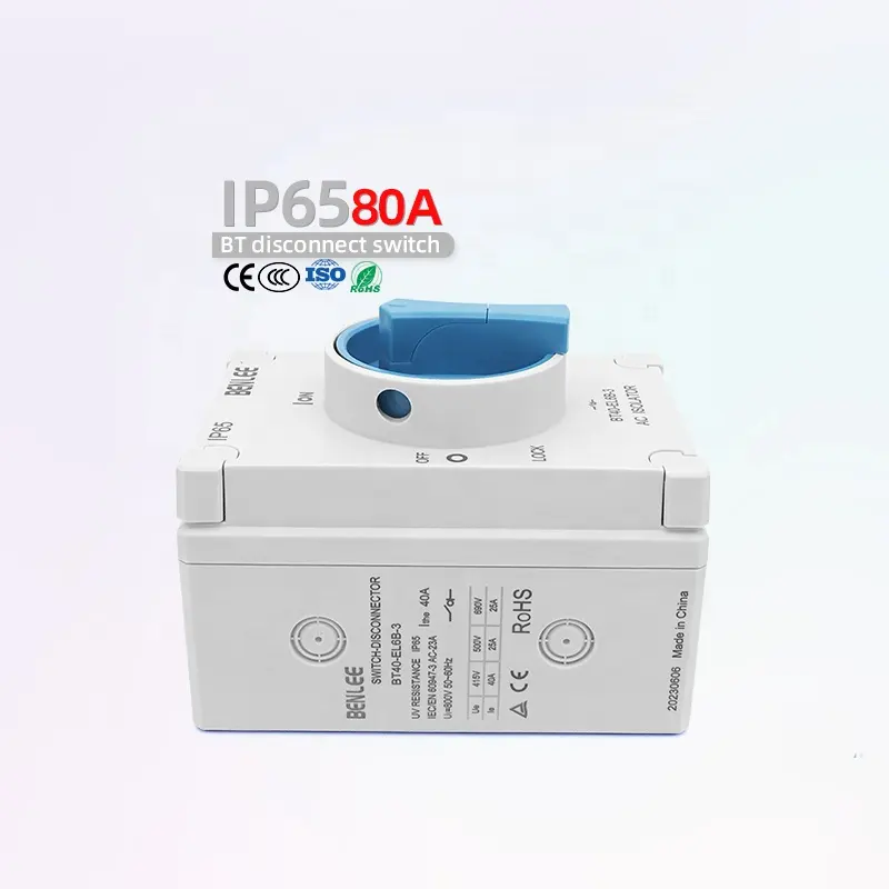 BENLEE Industrial IP65 Waterproof Isolator Disconnect Box Rotary Selector Cam Switch 4 Pole Isolation Dc Disconnecting Switches