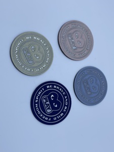 Custom Metal Clothing <strong>Label</strong> Logo Tag Leather Patches for <strong>Jeans</strong> &amp; Garments Custom Brand Leather <strong>Label</strong> - Product Image 5