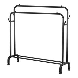 <b>Clothes</b> <b>Rack</b> Metal Iron Floor Standing Portable With Wheels For Living Room Home Use Clothing Organizer 1.5 Size - Product Image 5