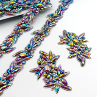 Nouvelle conception 2027 : Garniture et applique en strass violet pour costumes de carnaval d'Aruba – Décoration