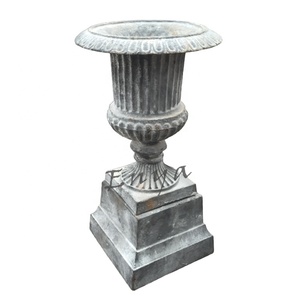 Maceta de hierro fundido para Patio, jardín, urna estriada, macetas y jardineras de Metal, venta al por mayor - Product Image 3