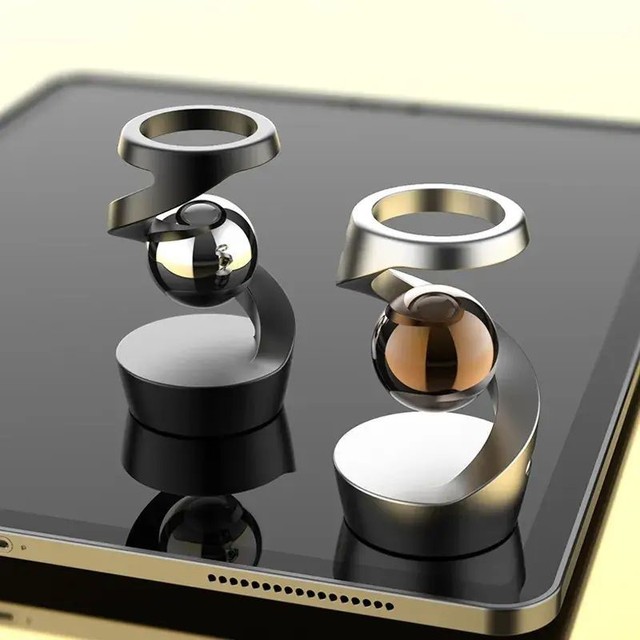 Aluminum Alloy Gravity Defying Kinetic Desk Toy Metal Crafts Fidget Spinner Toy Anti-gravity Levitating Gyroscope Desk Toy