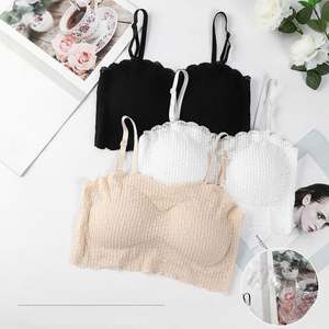 Reggiseno sottile da donna senza ferretto per contenere un paio di eleganti reggiseni senza spalline che prevengono la caduta del seno - Product Image 1
