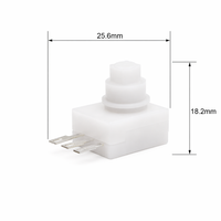 Interruttore a pulsante SUDA KAN-35 0.5A 14V DC Miniatura 3 Pin Verticale 1NO1NC in Plastica per Apparecchiature Elettriche