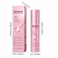 Sérum Contour des Yeux au Rétinol avec Bille Applicatrice, Caféine et Niacinamide – Lisse les Ridules, Cible les Cernes et Réduit les Poches – 10ml
