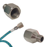 Tuyau d'air tressé de 3 m pour aérographe, adaptateur BSP 1/8 po pour compresseur et aérographe