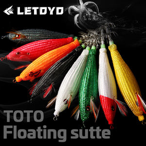 LETOYO LT130827 Leurres de pêche flottants 105mm 10g Appâts lumineux Squid Cloth Jigs Hooks EGI Squid Jig - Product Image 1