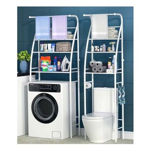 Estante <span class=keywords><strong>de</strong></span> Almacenamiento <span class=keywords><strong>de</strong></span> Metal <span class=keywords><strong>de</strong></span> 3 Niveles para Baño, Organizador Sobre el Inodoro, Estante Sobre <span class=keywords><strong>la</strong></span> <span class=keywords><strong>Lavadora</strong></span> para Baños con Espacio Limitado - Product Image 1