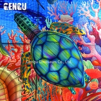 Shark Dolphin Octopus Turtle Seepferdchen Fisch Seiden laterne Custom ized Funny Sea Animal Lantern zum Verkauf