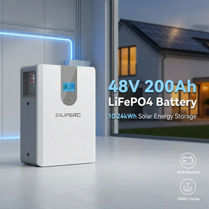 Batterie murale LiFePO4 48V 200Ah 10,24 kWh, batterie au lithium solaire pour les intégrateurs de systèmes de stockage d'énergie domestique - Product Image 1