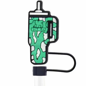 Para 40oz Stanley Cup tapa de paja 10mm Universal PVC suave pegamento Personal bebida paja decorativa a prueba de polvo cubierta de paja - Product Image 4
