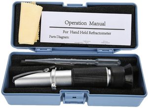 Réfractomètre portable 2 en 1 <span class=keywords><strong>Brix</strong></span> et salinité <span class=keywords><strong>0</strong></span>-32 %/<span class=keywords><strong>0</strong></span>-28 % avec ATC pour aquarium, aliments, soupe, miel, liquide de coupe – Offre spéciale - Product Image 5