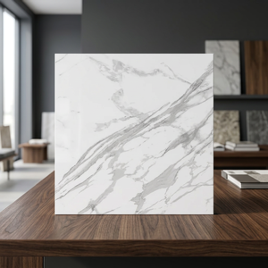 Vistaar Small Sample White Walnut Glazed Porcelain Floor Tile Rustic Matt Finish 40x40cm Matt Match Non-Slip Digital Floor Tiles - Product Image 1