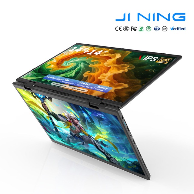 Bulk Order Dual Screen New Intel Celeron 14+14 Inch N100 Touch IPS 16GB RAM 512GB SSD 2-in-1 OEM China Business English WiFi