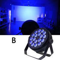 6 Pack 18x10W LED Slim Par Stage Light Dmx512 Contrôle pour Église Mariage DJ Mariage Banquet Hall Bar Aluminium Matériel Fly Case