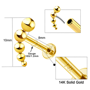 Lip Stud Internally Threadless Labret Piercing Variety Of Styles Tragus Ear Piercing Jewelry - Product Image 4