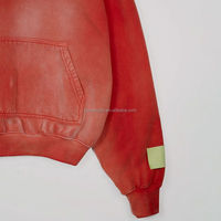 Fabricante de Sudaderas Personalizadas de Alta Calidad para Hombre, Estilo Urbano, Oversize, 100% Algodón, Sudadera Corta con Efecto Desgastado por el Sol para Hombre