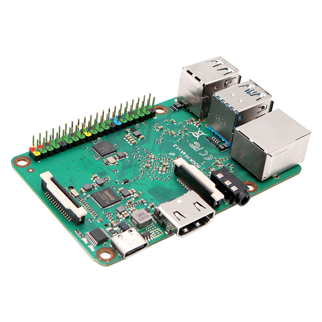 New ROCK PI 4A V1.4 Rockchip Board ARM Cortex six core SBC/Single Board Computer Compatible with official Raspberry Pi Display
