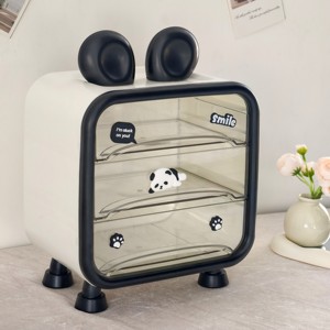 Tủ đựng đồ đa năng bằng nhựa chống bụi, 3 ngăn kéo, dùng để đựng mỹ phẩm, đồ chăm sóc da - Product Image 2