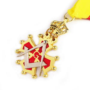 Neues <span class=keywords><strong>Design</strong></span> Jungfrau Maria Freimaurer-Medaillen Jesus Miniatur Günstiger Preis Tischdekoration Halskette Freimaurer-Medaillen mit Band - Product Image 2