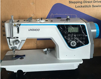 Machine à coudre industrielle programmable à point noué, grande taille, à une aiguille, avec technologie de moteur pas à pas à engrenages pour l'habillement