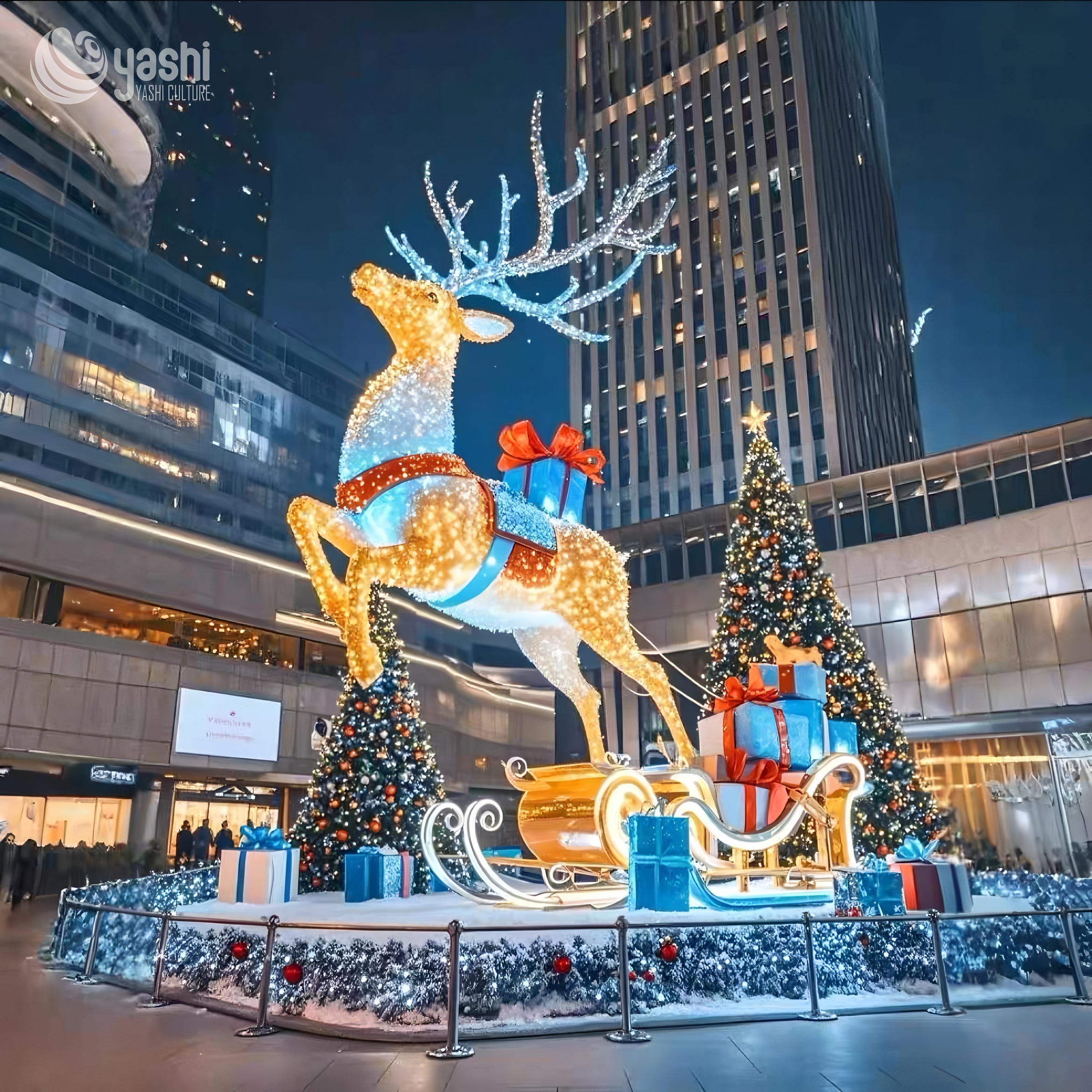空間を照らす、目を奪う 屋外クリスマスライト動物 デザイン（バイヤー